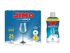 Kit 1 Jimo Lava Louça Sem Fosfato Pastilha 25x20g + 1 Secante Abrilhantador 250ml Kit 1 Jimo Lava Louça Sem Fosfato Pastilha 25x20g + 1 Secante Abrilhantador 250ml