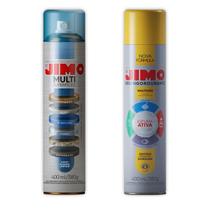 Kit 1 Jimo Multi Superfícies Aerossol 400ml e 1 Jimo Desengordurante Multiuso 400ml