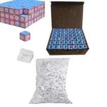 Kit 1 Kg Giz Branco + 144 Giz Azul Bar Taco Sinuca Bilhar
