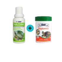 Kit 1 Labcon Repto Protect 100ml 1 Ração Reptomix 25g Alcon