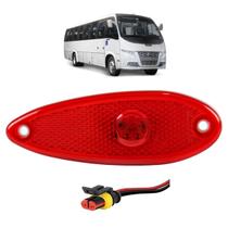 KIT 1 Lanterna Lateral Ônibus 1 LED BIVOLT VM +Conector