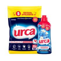 Kit 1 Lava Roupas pó Urca Concentrado Sache 4kg + 1 Amaciante Concentrado Urca Brisa da Primavera 1l Kit 1 Lava Roupas pó Urca Concentrado Sache 4kg + 1 Amaciante Concentrado Urca Brisa da Primavera 1l
