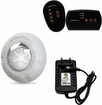 Kit 1 led 9w luxpool + fonte 2a + controlador luxpool 72w