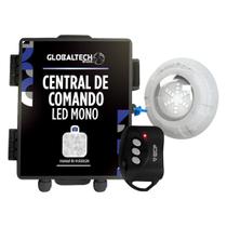 Kit 1 Led Piscina Monocromático 9W + Central + Controle - Luxpool