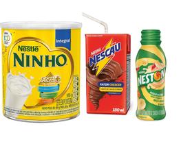 Kit 1 leite ninho integral 380g + 1 Neston vitamina 280ML + 1 Nescau 180ML Nestlé