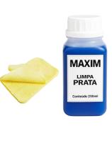 Kit 1 Limpa Pratas Maxim 250Ml Grande Limpeza +1 Flanela