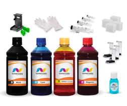 Kit 1 Litro De Tinta Compatível Para HP F4135 21 e 22