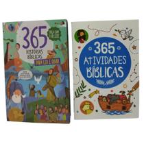 Kit 1 livro 365 atividades Bíblicas + 1 livro 365 Histórias Bíblicas