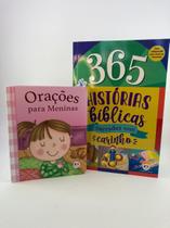Kit 1 Livro 365 Historias E 1 Bíblia Do Bebê Oração Meninas