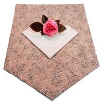 Kit 1 lugar - Caimento em v arabescos rosa claro