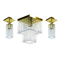 Kit 1 Lustres Cristal Acr. Marrycrillic +2 Clearcrilic Gold Kit 1 Lustres Cristal Acr. Marrycrillic +2 Clearcrilic Gold