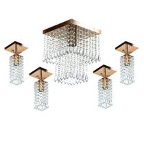 Kit 1 Lustres Cristal Acr. Marrycrillic +4 Clearcrilic Cobre Kit 1 Lustres Cristal Acr. Marrycrillic +4 Clearcrilic Cobre