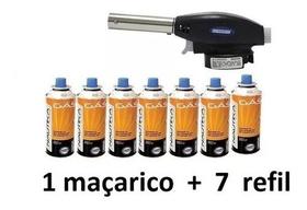 Kit 1 Maçarico Portátil Culinário Ferimte Ma54 + 7 Carga