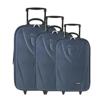 Kit 1 Mala Retrô Azul P + 1 Mala M + 1 Mala G - Tonin Kit 1 Mala Retrô Azul P + 1 Mala M + 1 Mala G - Tonin