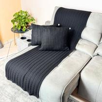 Kit 1 Manta Premium Para Sofá, Poltrona, Cama Queen e 2 Capas de Almofada em Tricot Modelo Super Luxo Costura Mágica. Kit 1 Manta Premium Para Sofá, Poltrona, Cama Queen e 2 Capas de Almofada em Tricot Modelo Super Luxo Costura Mágica.