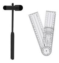Kit 1- Martelo Neuro Buck 18 Cm E 1- Goniômetro Pvc 36 Cm