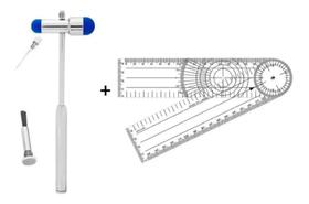 Kit 1- Martelo Neuro Buck 18cm E 1- Goniômetro Pvc 36 Cm