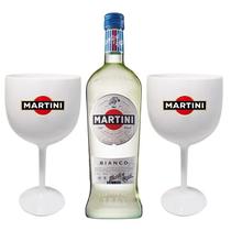 Kit 1 Martini Bianco 750ml + 2 Taças de acrílico personalizadas Kit 1 Martini Bianco 750ml + 2 Taças de acrílico personalizadas