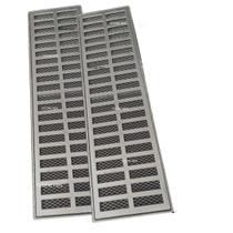 Kit 1 metro Grelha Pluvial 15X50 Alumínio Com Aro E Tela Anti Escorpião ( 2 peças 15x50) Kit 1 metro Grelha Pluvial 15X50 Alumínio Com Aro E Tela Anti Escorpião ( 2 peças 15x50)