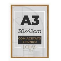 Kit 1 Molduras A3 30x42cm Acetato Quadro Diploma Foto Poster - Preto Kit 1 Molduras A3 30x42cm Acetato Quadro Diploma Foto Poster - Preto