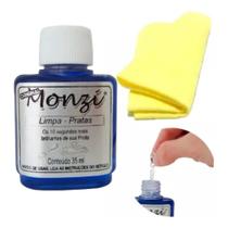 Kit 1 Monzi 35 Ml Limpa Prata 1 Flanela Magica Original Kit 1 Monzi 35 Ml Limpa Prata 1 Flanela Magica Original