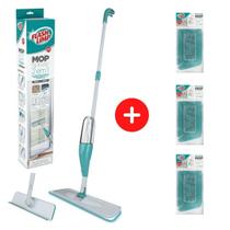 Kit 1 Mop Spray 2 Em 1 Rodo Mágico Flash Limp MOP6064 + 3 Refil Microfibra Extra RMOP6064