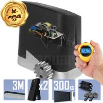 Kit 1 Motor PPA 1/4CV Dz Home 3m Crem 2 Control Portão 300Kg