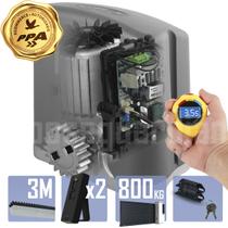 Kit 1 Motor Ppa Dz Rio Jetflex 3m Crem 2 Control Portão 800kg (127v/220v Bivolt)