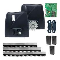 Kit 1 Motor Rossi Dz Atto Turbo 3m Crem 3 Control P/ Portão Deslizante 350kg 220v