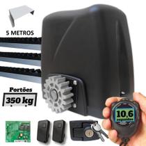 Kit 1 Motor Rossi Dz Atto Turbo 5m Crem 2 Control P/ Portão Deslizante 350kg 220v + base de fixação