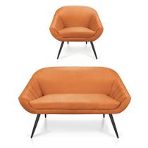 Kit 1 Namoradeira 2 Lugares 1 Poltrona GiovanaPés Palito Kit 1 Namoradeira 2 Lugares 1 Poltrona GiovanaPés Palito