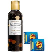 Kit 1 Óleo Beijável Mel Exótico + 2 Pomada do Dragão Oriental Ginseng Kit 1 Óleo Beijável Mel Exótico + 2 Pomada do Dragão Oriental Ginseng