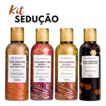 Kit 1 Óleo Beijável Para Massagem Sensual Sabores Morango Amarula Vanilla Mel