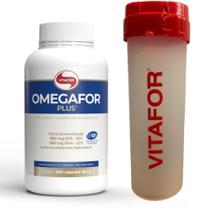 Kit 1 Omegafor Plus 1000mg 240 cap Vitafor + 1 Garrafa Vitafor