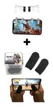 Kit 1 Par Luva De Dedo Gamer Case + 1 Par Gatilhos R1 L1 - LL