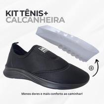 Kit 1 Par Tenis Ortopédico Calce Fácil Slip On Casual + Calcanheira Para Esporão Anti Impacto Kit 1 Par Tenis Ortopédico Calce Fácil Slip On Casual + Calcanheira Para Esporão Anti Impacto
