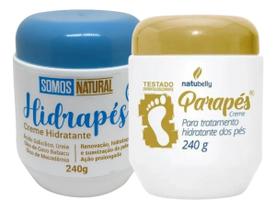 Kit 1 Parapés Creme para os Pés Dourado + 1 Creme Hid. para os pés Hidrapés Azul 240g