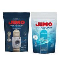 Kit 1 Pastilha Jimo Lava Máquina De Louça Ação Desengordurante 2x17g Lava Máquina De Lavar Roupa Sem Cloro Remove Resíduos Sem Cloro 2x20g Concentrado