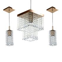 Kit 1 Pendentes Marrycrillic + 2 Pendentes Clearcrilic Cobre Kit 1 Pendentes Marrycrillic + 2 Pendentes Clearcrilic Cobre