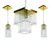 Kit 1 Pendentes Marrycrillic + 2 Pendentes Clearcrilic Gold Kit 1 Pendentes Marrycrillic + 2 Pendentes Clearcrilic Gold