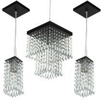 Kit 1 Pendentes Marrycrillic + 2 Pendentes Clearcrilic Preto Kit 1 Pendentes Marrycrillic + 2 Pendentes Clearcrilic Preto