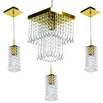 Kit 1 Pendentes Marrycrillic + 3 Pendentes Clearcrilic Gold Kit 1 Pendentes Marrycrillic + 3 Pendentes Clearcrilic Gold