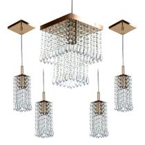 Kit 1 Pendentes Marrycrillic + 4 Pendentes Clearcrilic Cobre Kit 1 Pendentes Marrycrillic + 4 Pendentes Clearcrilic Cobre