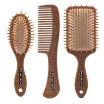 Kit 1 Pente De Cabelo E 2 Escovas Coleção Coconut Marco Boni
