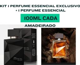 Kit 1 perfume Essencial Exclusivo 100ML + 1 perfume Essencial 100ML (2 itens) Amadeirado