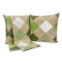 Kit 1 Peseira SOLTEIRO + 1 Capa de Almofadas 40cm x 40cm Piquet Favinho