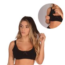 Kit 1 Pijama Americano PLUS SIZE Curto de Botão +3 Sutiãs Amamentação Algodão Reforçado Pós Parto Gestante Soutien Seios Grandes Feminino Amamentar