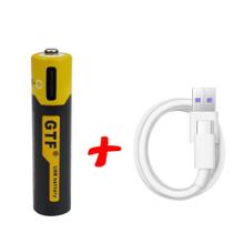 Kit 1 Pilha Recarregavel Aaa 1,5V 750Mwh Litio + Cabo