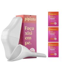 Kit: 1 Pipizito Reutilizável Escolher Cor + 3 Lenços Íntimo