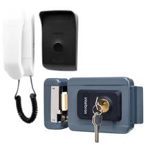 Kit 1 Porteiro Interfone IPR1010 e 1 Fechadura FX1500 CINZA INTELBRAS IPR 1010 FX 1500